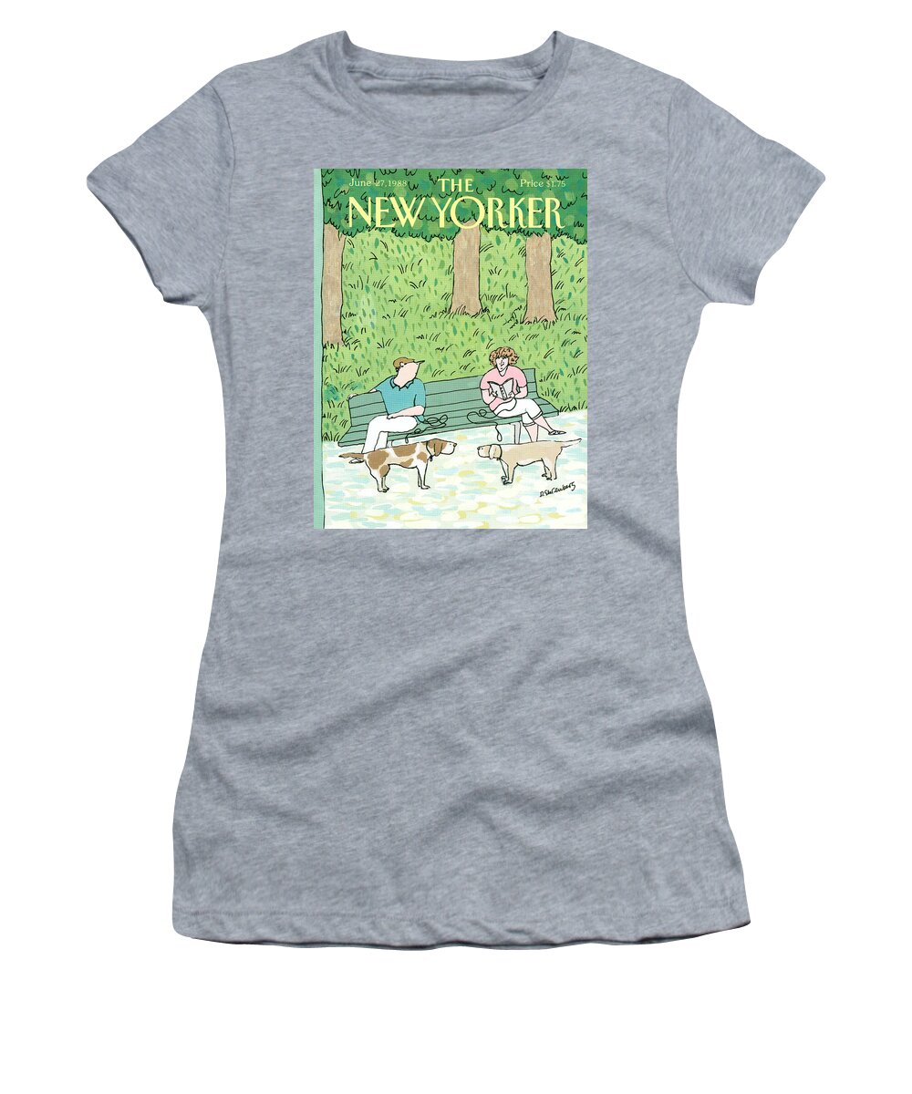 Romance Women's T-Shirt featuring the painting New Yorker June 27th, 1988 by Devera Ehrenberg