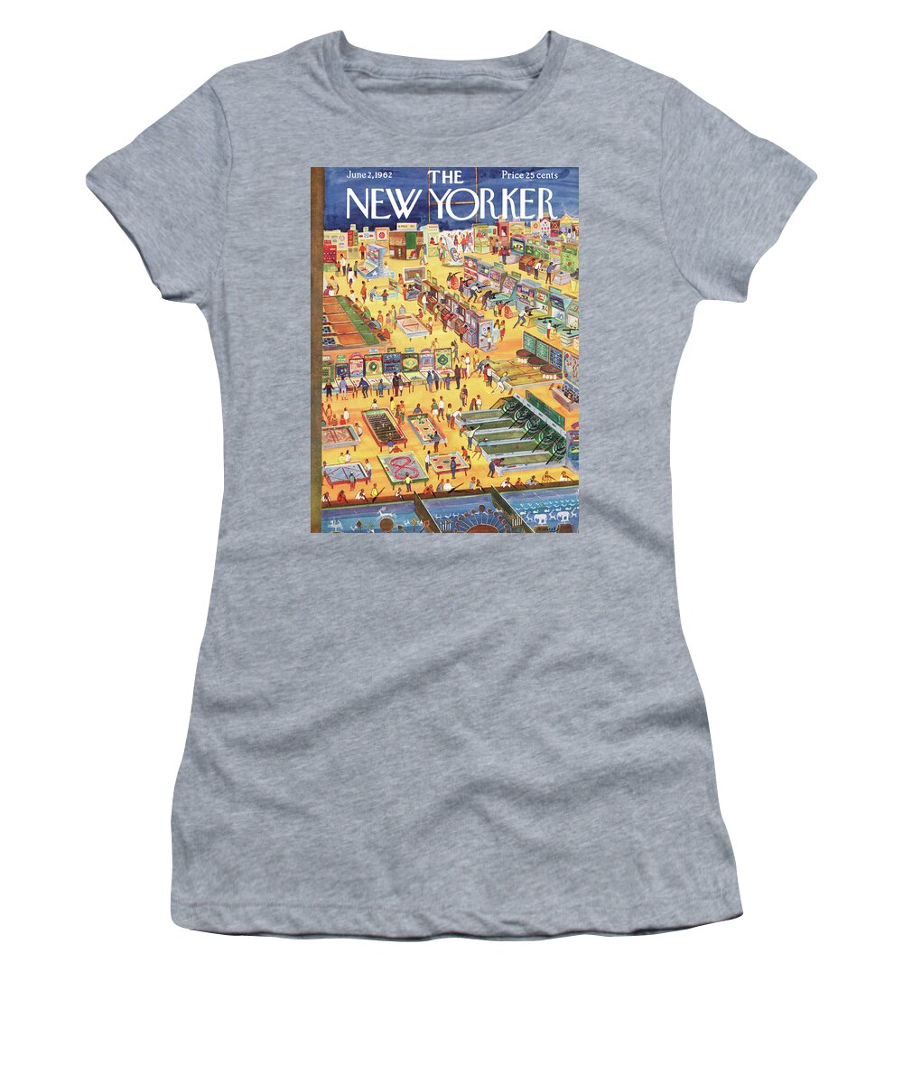 Carnival Women's T-Shirt featuring the painting New Yorker June 2nd, 1962 by Anatol Kovarsky