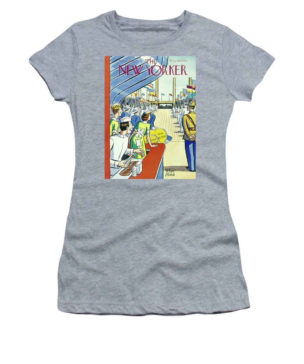 Travel Women's T-Shirt featuring the painting New Yorker May 11 1940 by Peter Arno