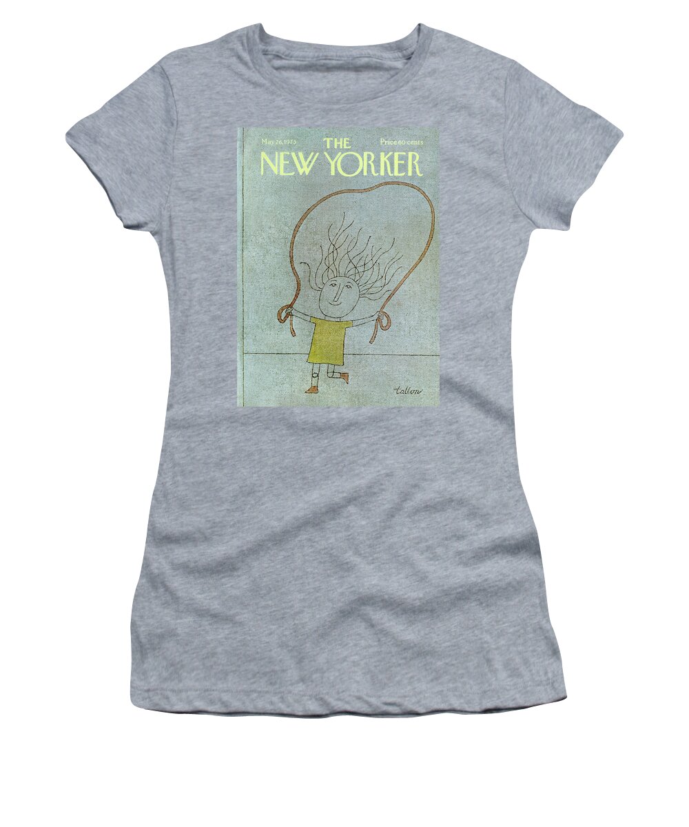 Little Girl Women's T-Shirt featuring the painting New Yorker May 26th, 1975 by Robert Tallon