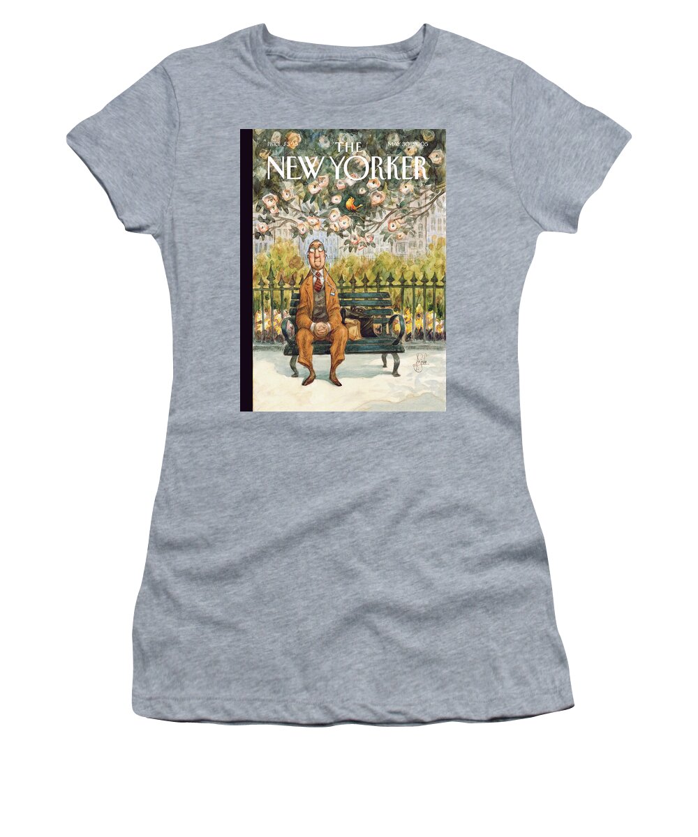  120940 Pde Peter De Seve Women's T-Shirt featuring the painting The Song of Spring by Peter de Seve