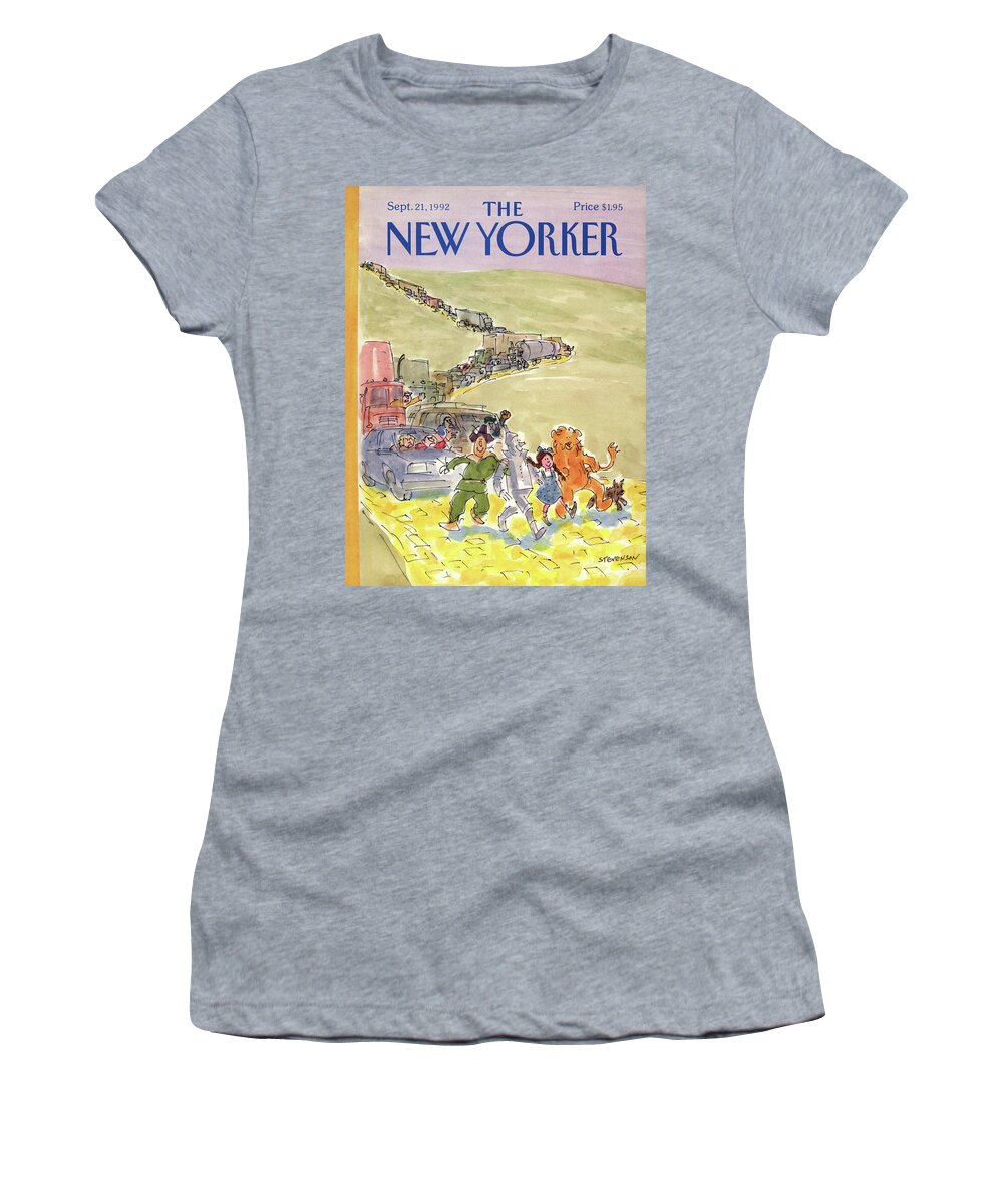 Wizard Of Oz Women's T-Shirt featuring the painting New Yorker September 21st, 1992 by James Stevenson