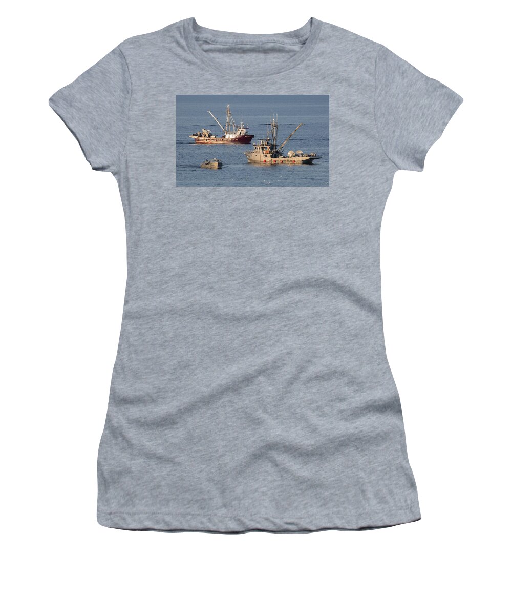 Boats Women's T-Shirt featuring the photograph Night Train by Randy Hall