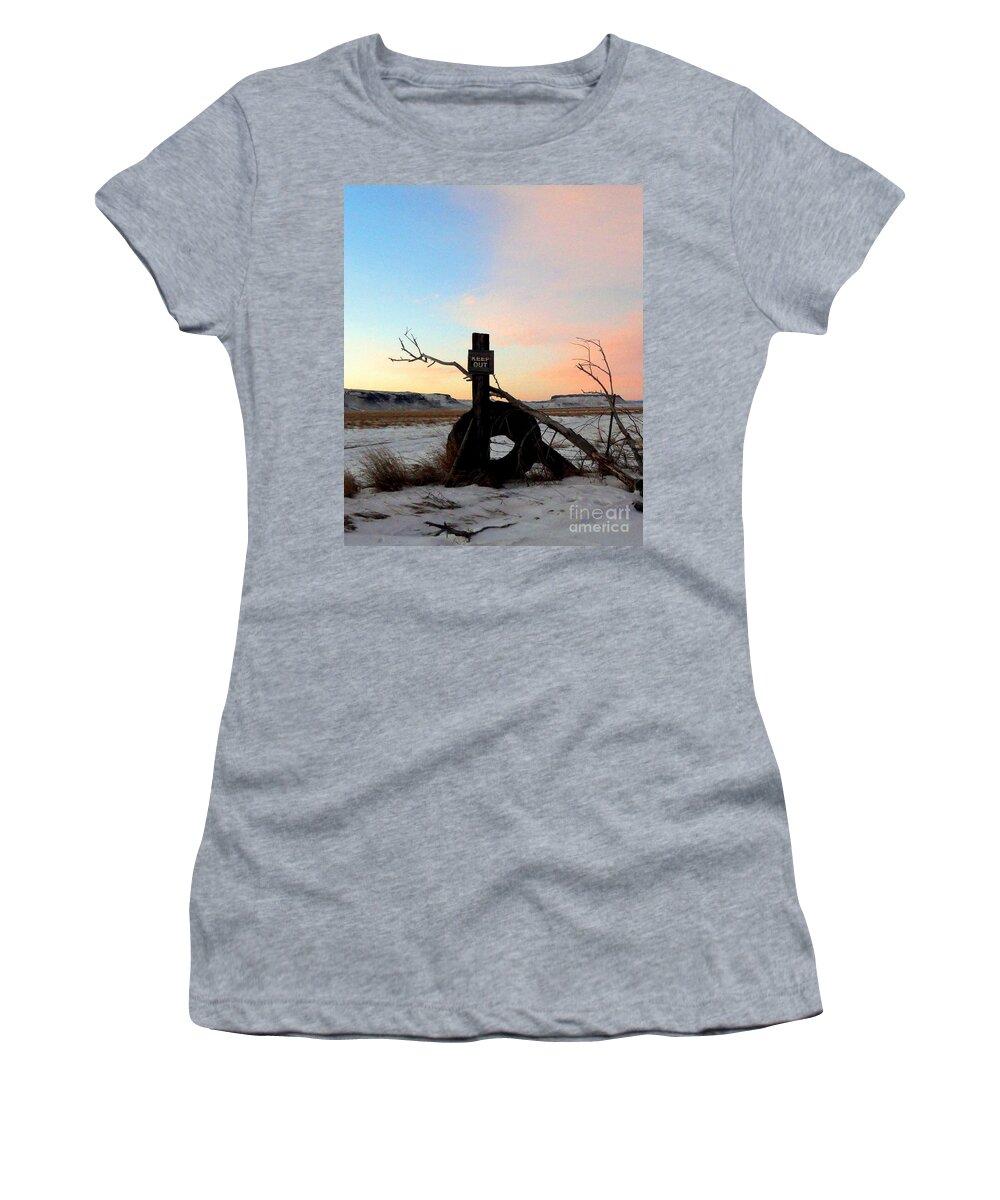 No Trespassing Women's T-Shirt featuring the photograph No Trespassing by Desiree Paquette