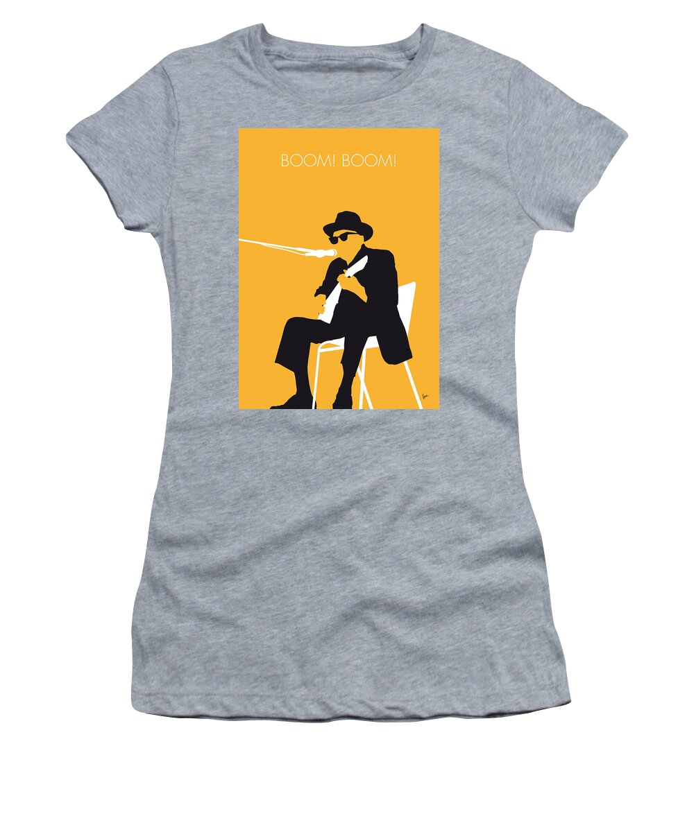Johnny Women's T-Shirt featuring the digital art No054 MY JOHNNY LEE HOOKER Minimal Music poster by Chungkong Art