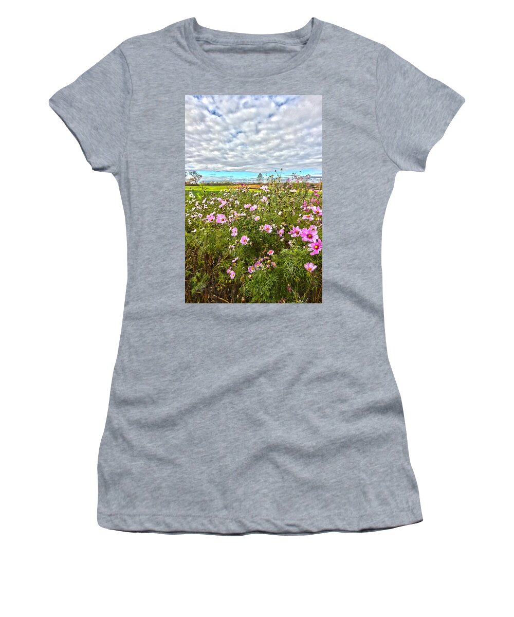 North Fork Women's T-Shirt featuring the photograph North Fork Fall Bloom by Robert Seifert