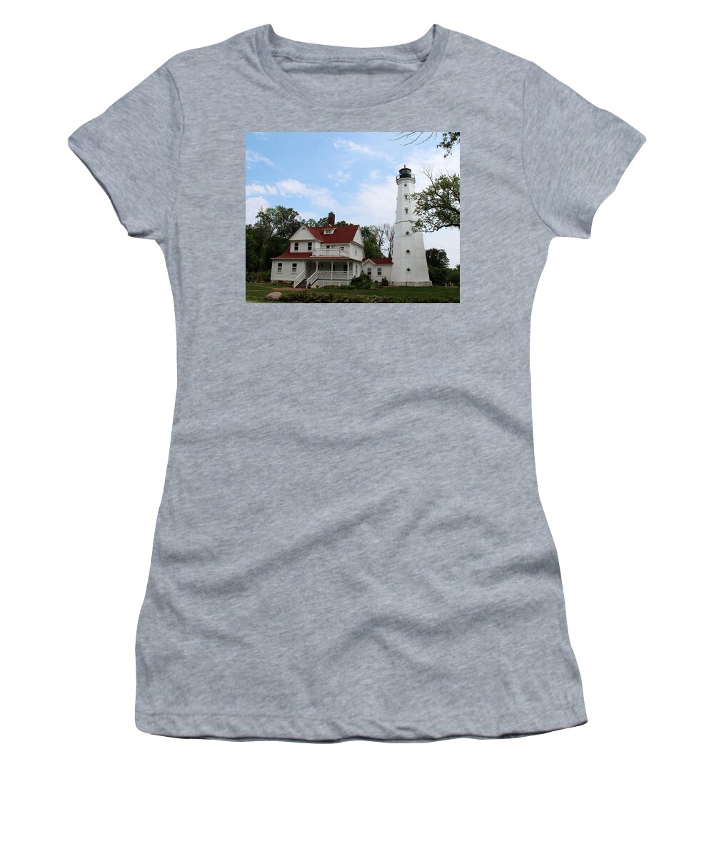 Light Women's T-Shirt featuring the photograph North Point Lighthouse 1 by George Jones