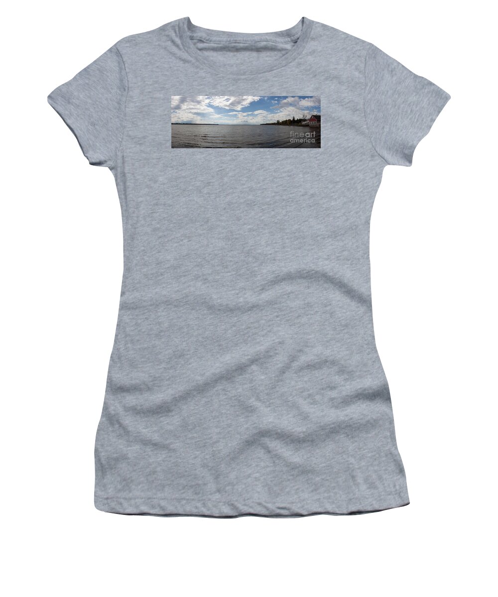 Autumn Women's T-Shirt featuring the photograph Northern Tip of Lake Champlain Canada by Thomas Marchessault