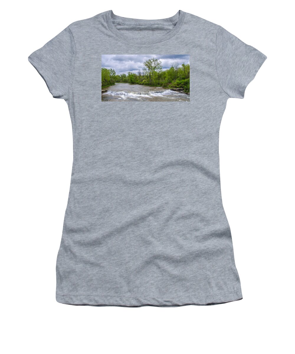 Elma Women's T-Shirt featuring the photograph Northrup Road Waterfalls 2158 by Guy Whiteley