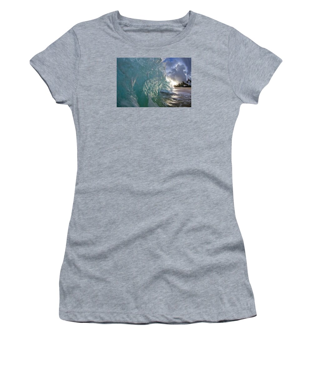 Coconut Curl Women's T-Shirt featuring the photograph Coconut Curl by Sean Davey