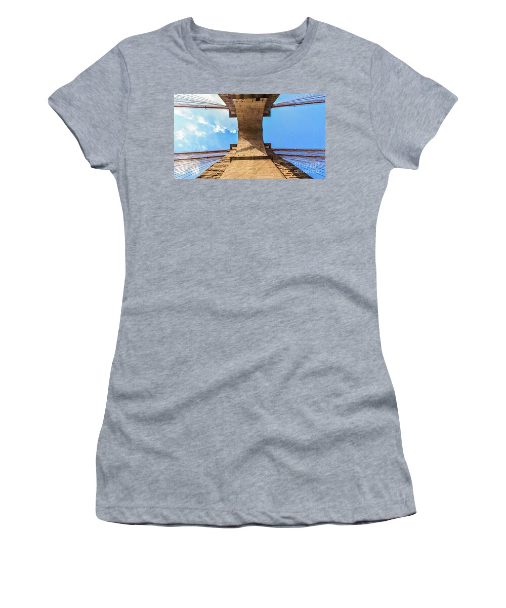 Brooklyn Women's T-Shirt featuring the photograph Nothin But Blue Skies Brooklyn by Charlie Cliques