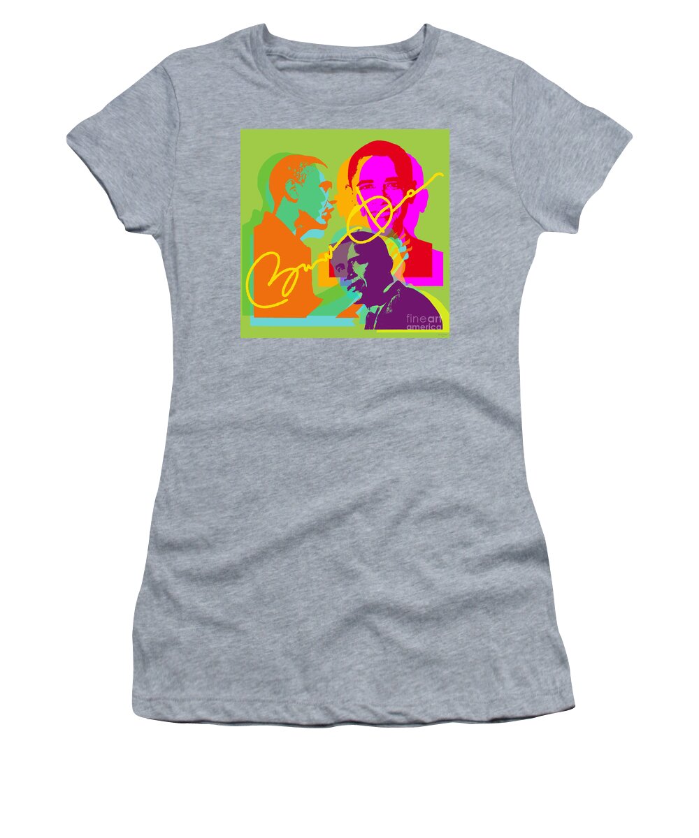 Obama Women's T-Shirt featuring the digital art Obama by Jean luc Comperat