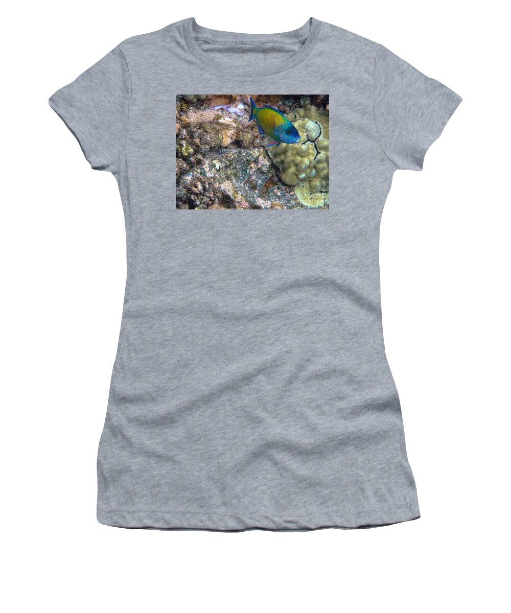 Fish Women's T-Shirt featuring the photograph Ocean Color by Peggy Hughes