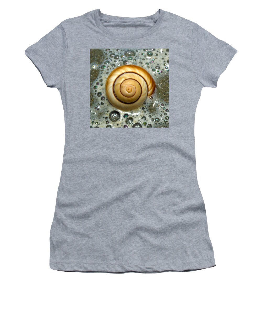 Shell Women's T-Shirt featuring the photograph Ocean Shell Spiral by Sandi OReilly