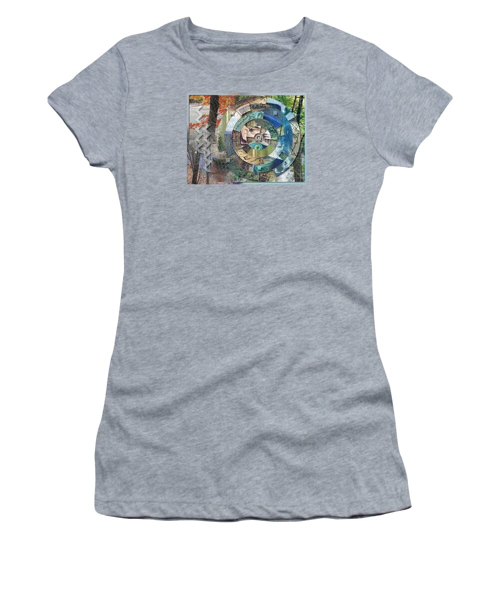 Greenery Women's T-Shirt featuring the digital art Off the Grid by Linda Carruth