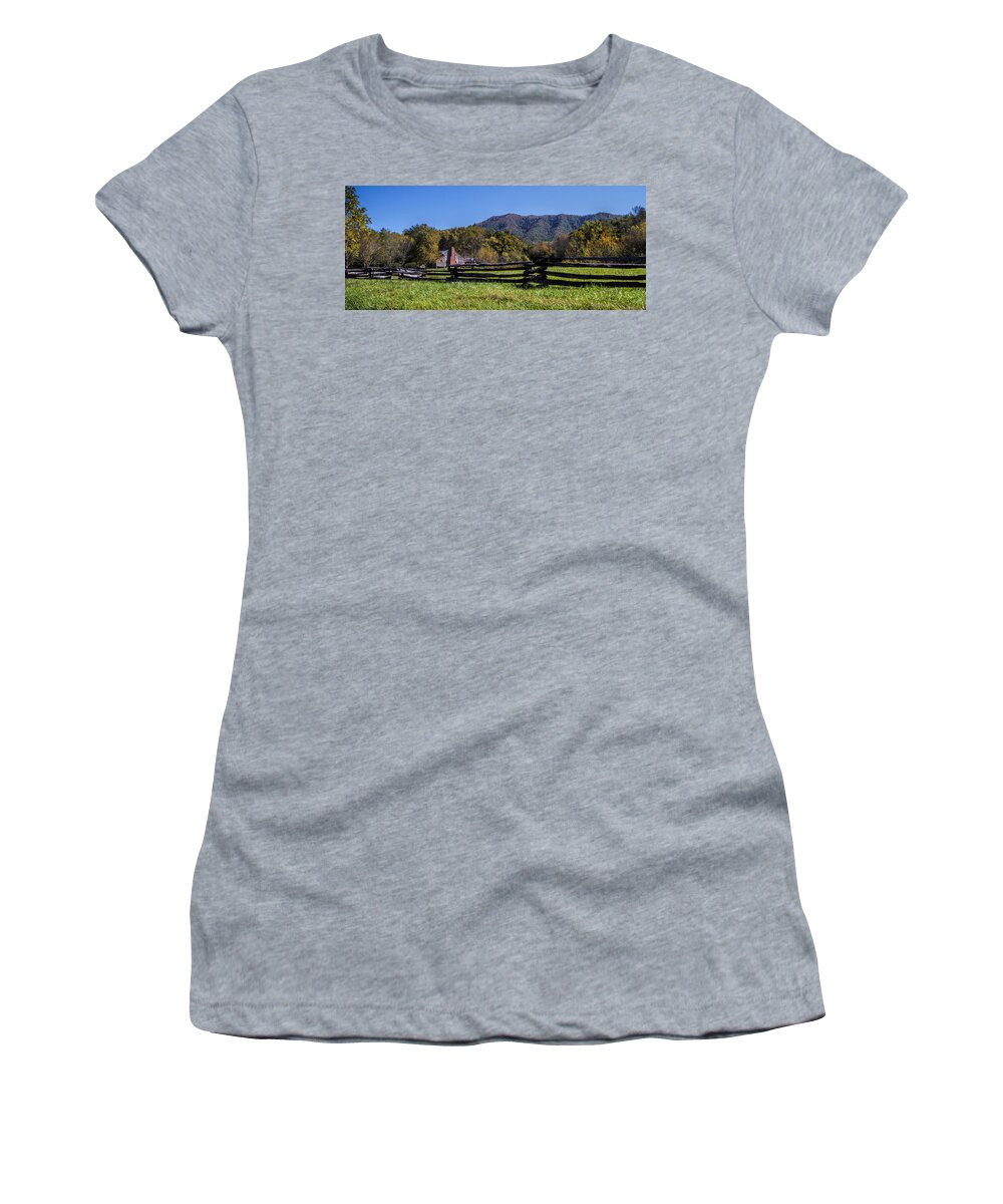 Old Women's T-Shirt featuring the photograph Old Farm House at Cades Cove by Kathy Clark
