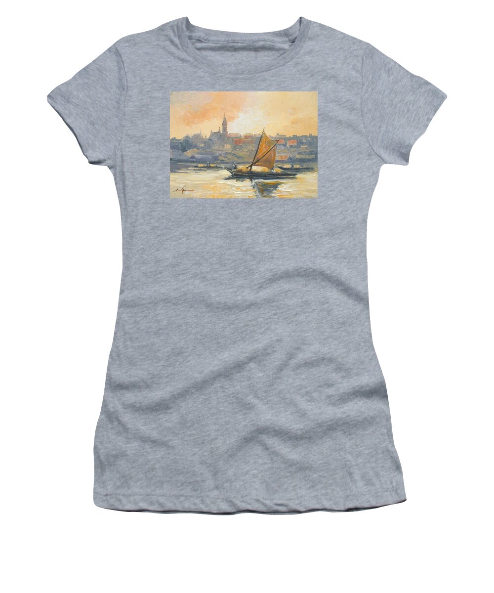 Poland Women's T-Shirt featuring the painting Old Warsaw by Luke Karcz