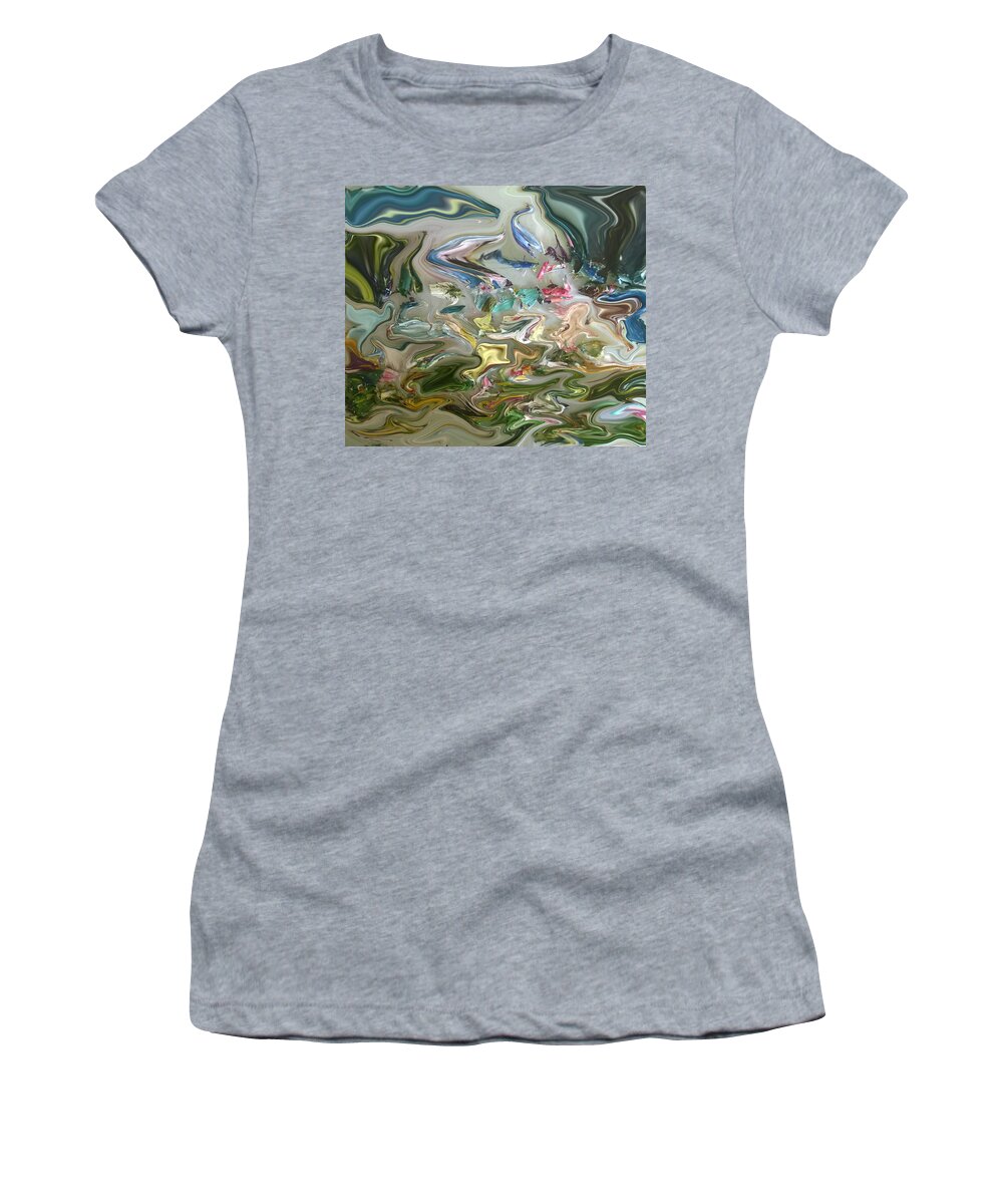 Sky Women's T-Shirt featuring the photograph On the River by Claudia Goodell