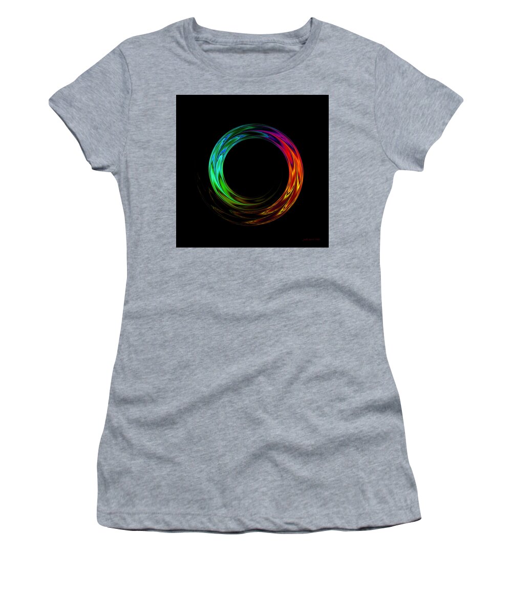 Circle Women's T-Shirt featuring the digital art Once Around by Judi Suni Hall