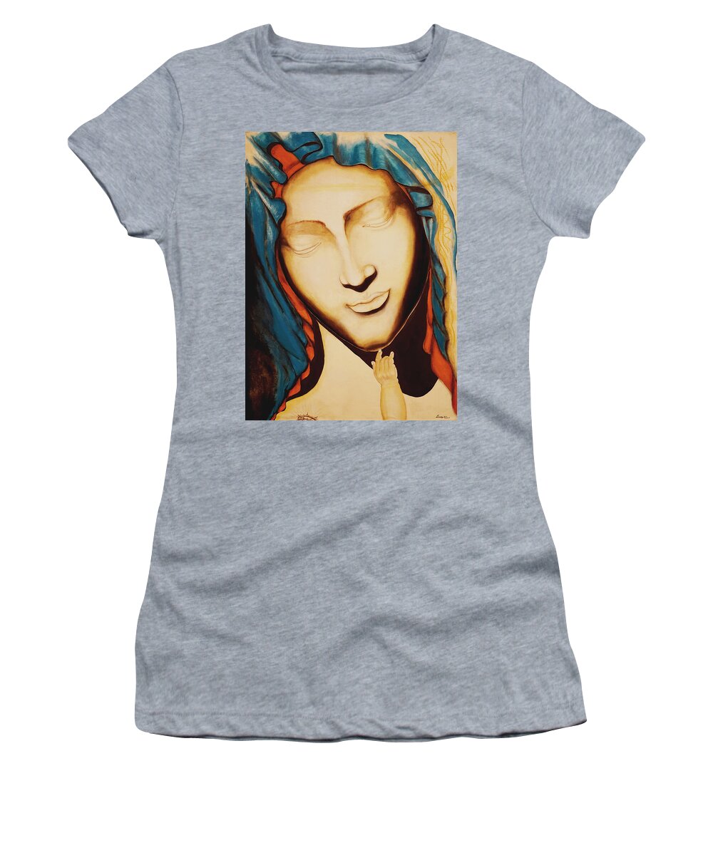 Mother Women's T-Shirt featuring the painting Only ONE Illuminates my Soul II by Giorgio Tuscani