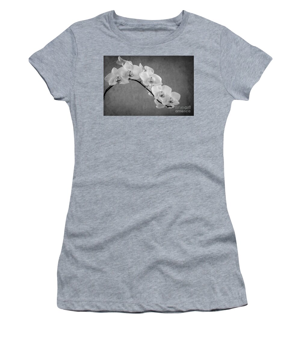Asia Women's T-Shirt featuring the photograph Orchid Bw by Hannes Cmarits