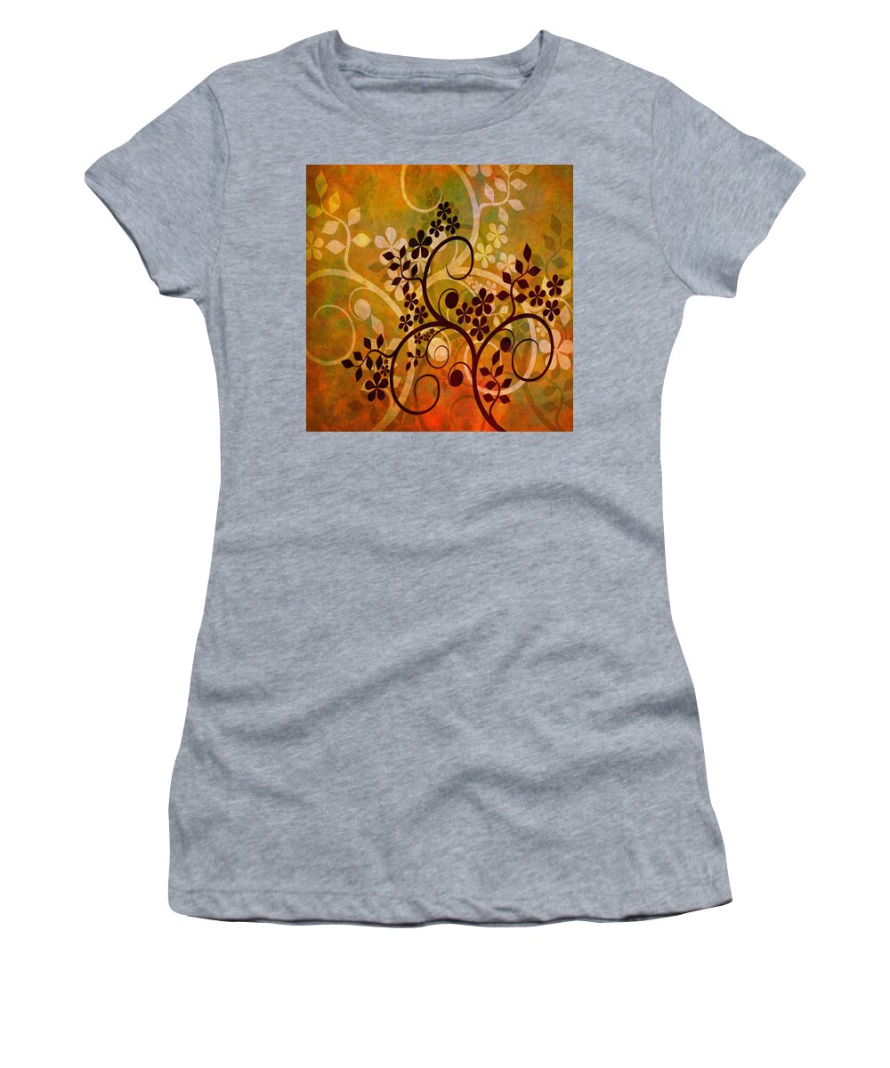 Intricate Women's T-Shirt featuring the digital art Ornamental 1 Version 3 by Angelina Tamez