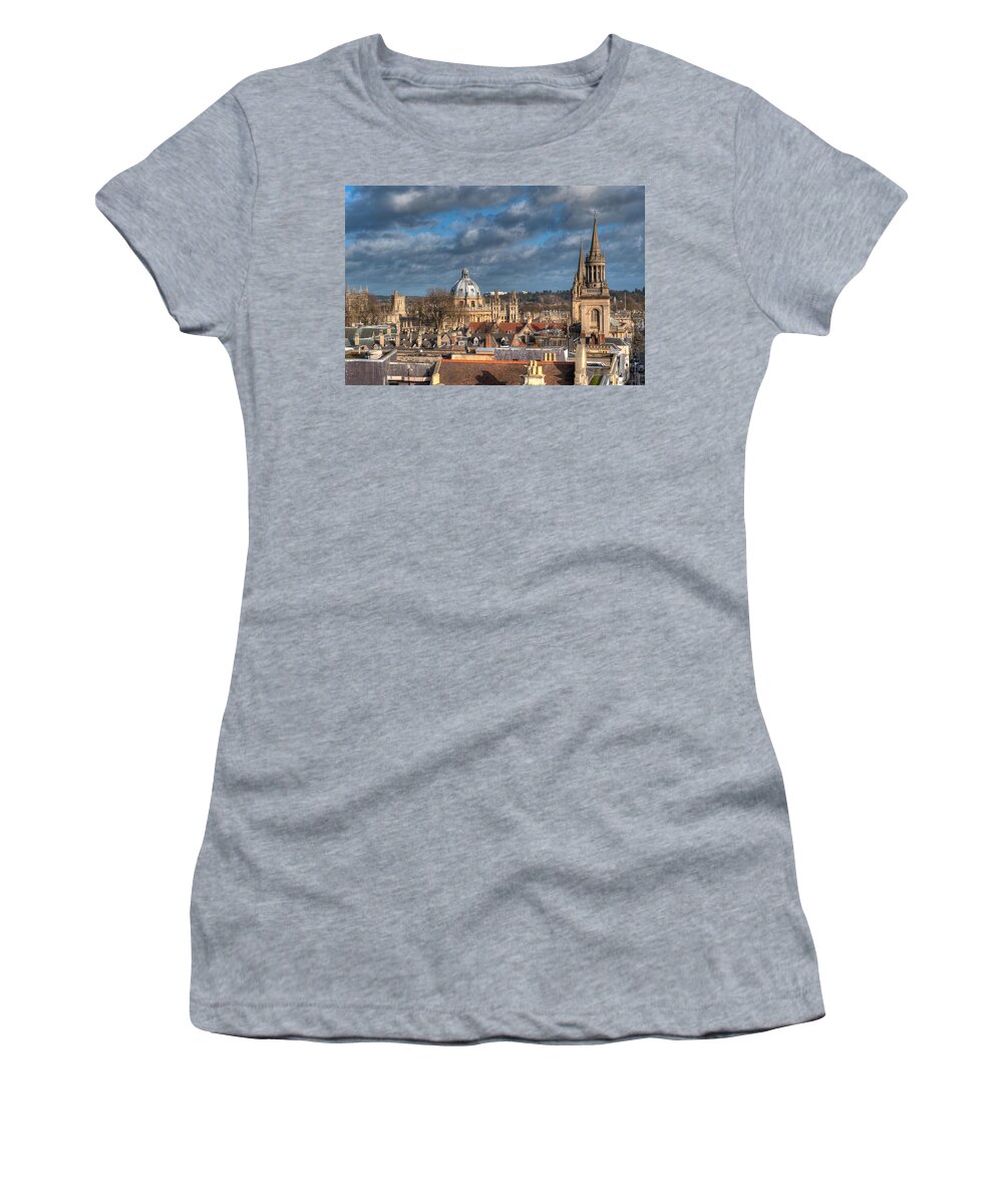 Architecture Women's T-Shirt featuring the photograph Oxford Skyline by Mark Llewellyn
