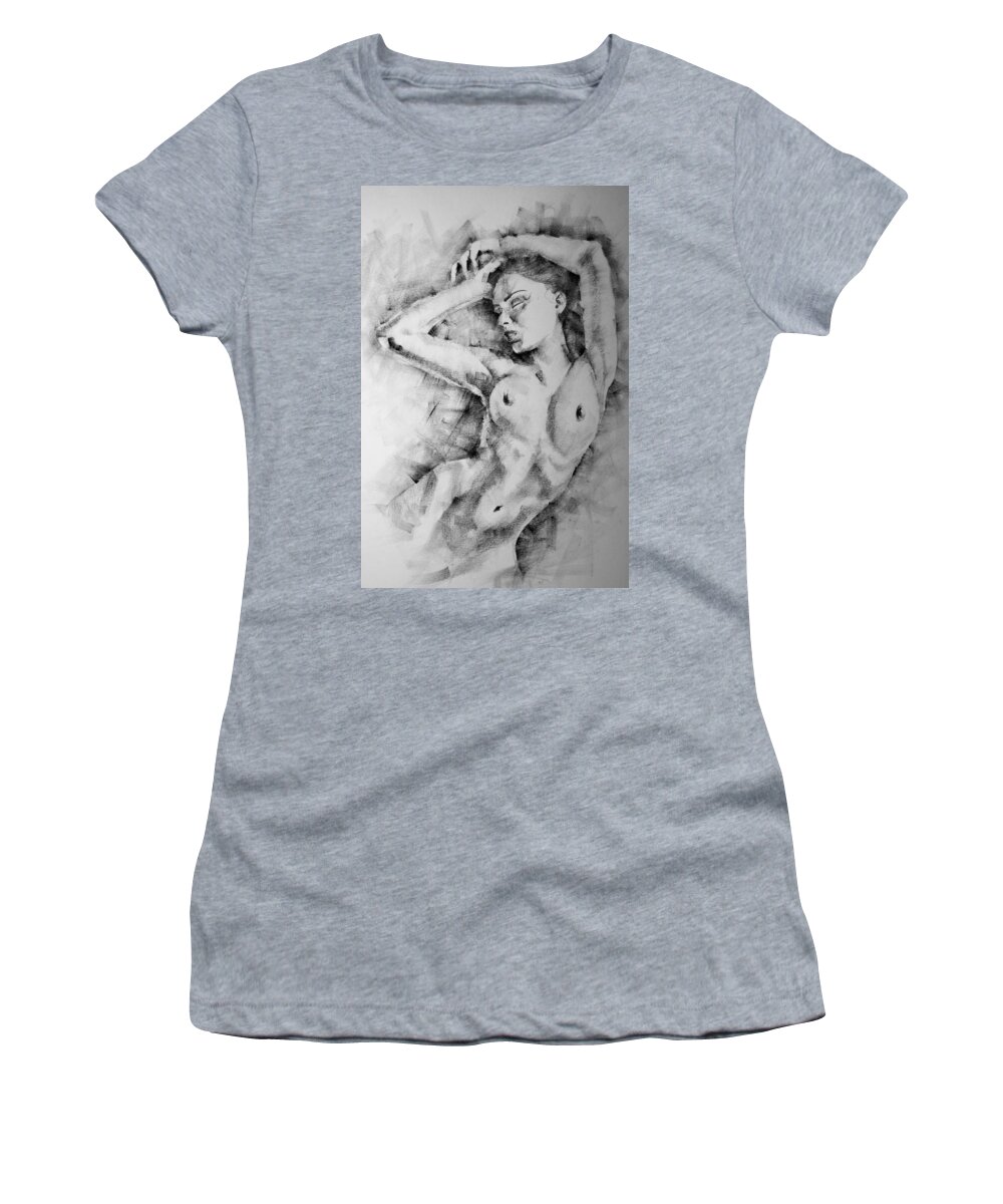 Erotic Women's T-Shirt featuring the drawing Page 31 by Dimitar Hristov