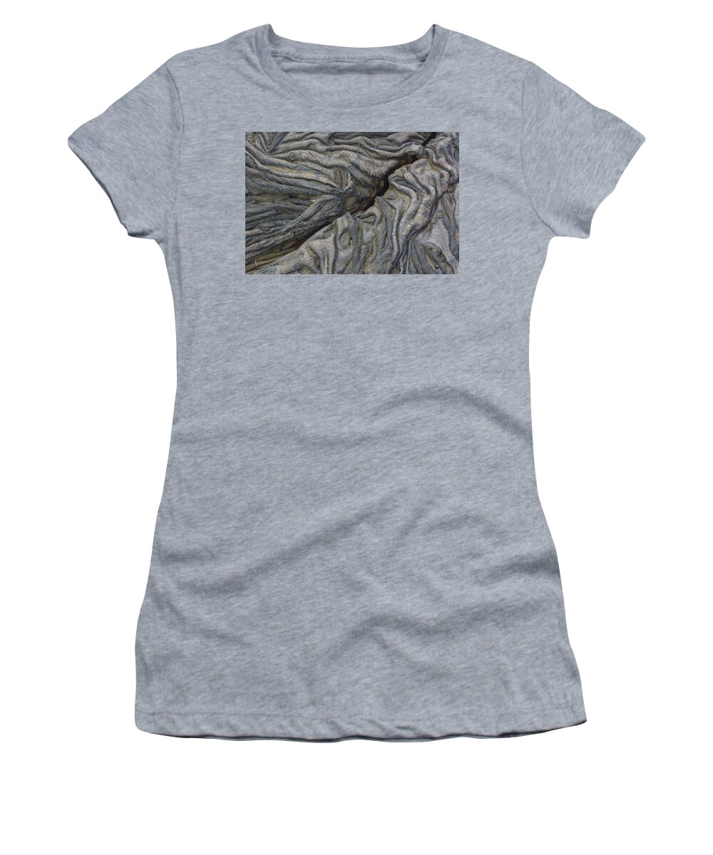 Nature Women's T-Shirt featuring the photograph Pahoehoe Lava At Sullivan Bay by John Shaw