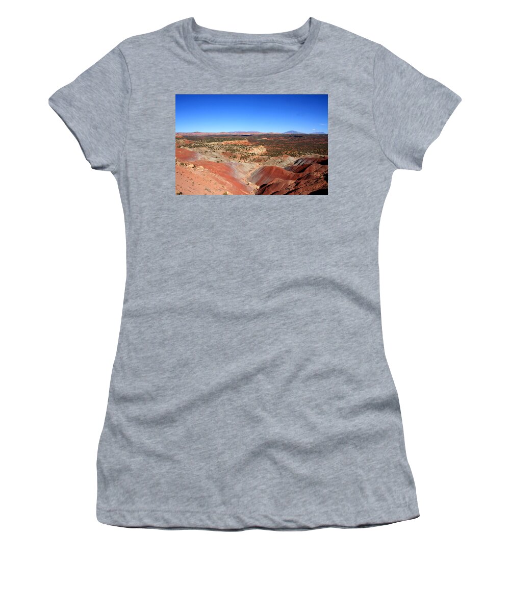 Aidan Moran Women's T-Shirt featuring the photograph Painted Desert Landscape by Aidan Moran