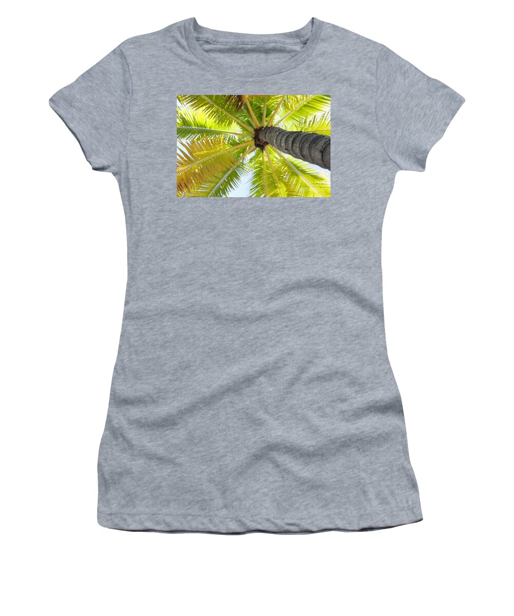 Beautiful Women's T-Shirt featuring the photograph Palm Tree from Below by Brandon Tabiolo