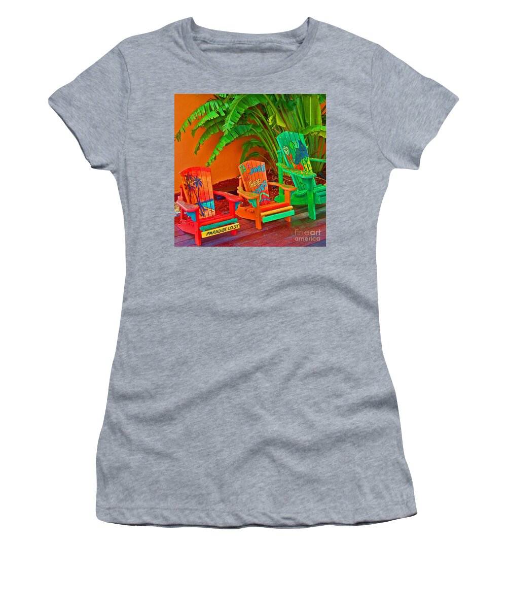 Chairs Women's T-Shirt featuring the photograph Paradise Lost by Debbi Granruth