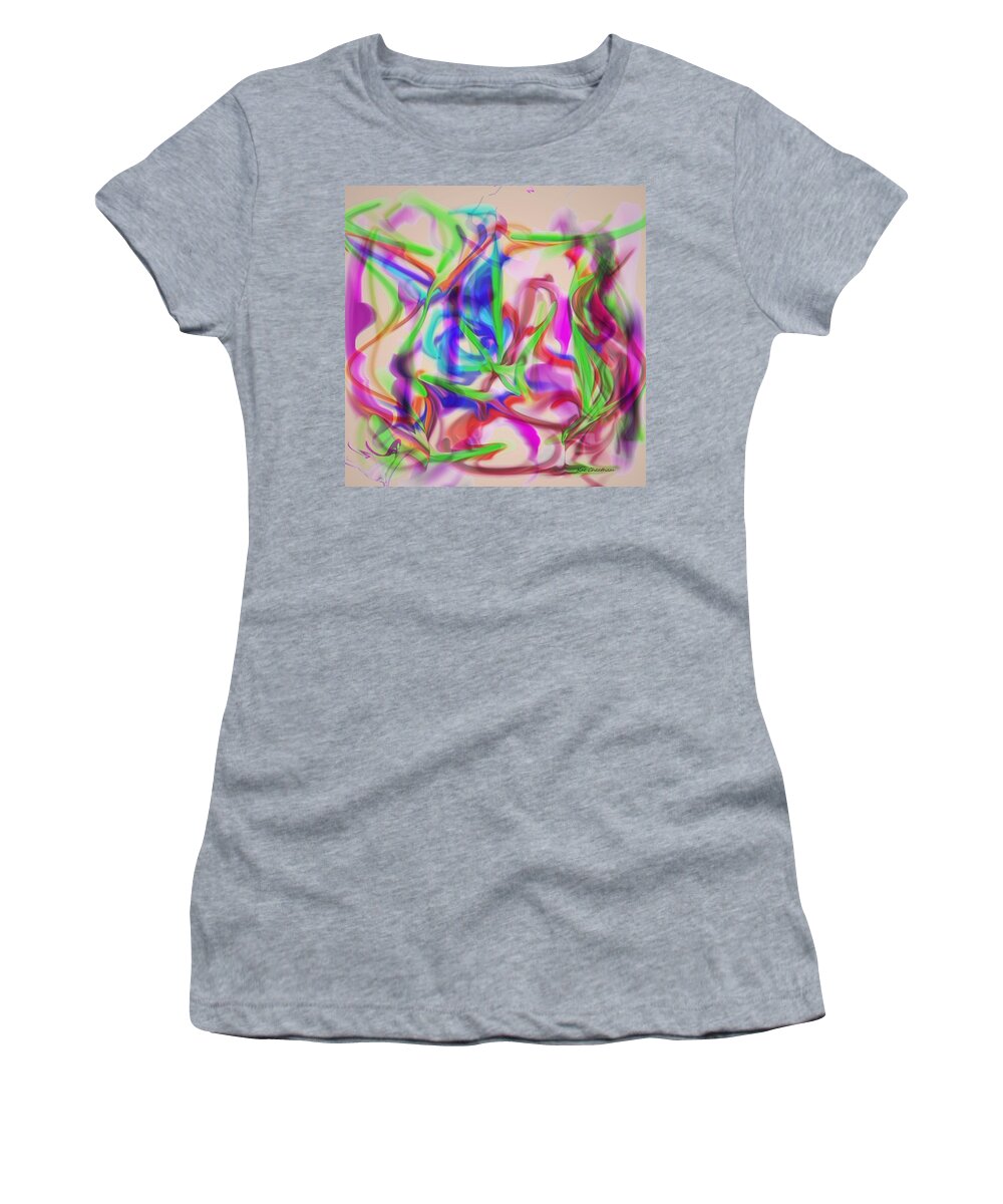 Abstract Design Women's T-Shirt featuring the digital art Party Time by Kae Cheatham