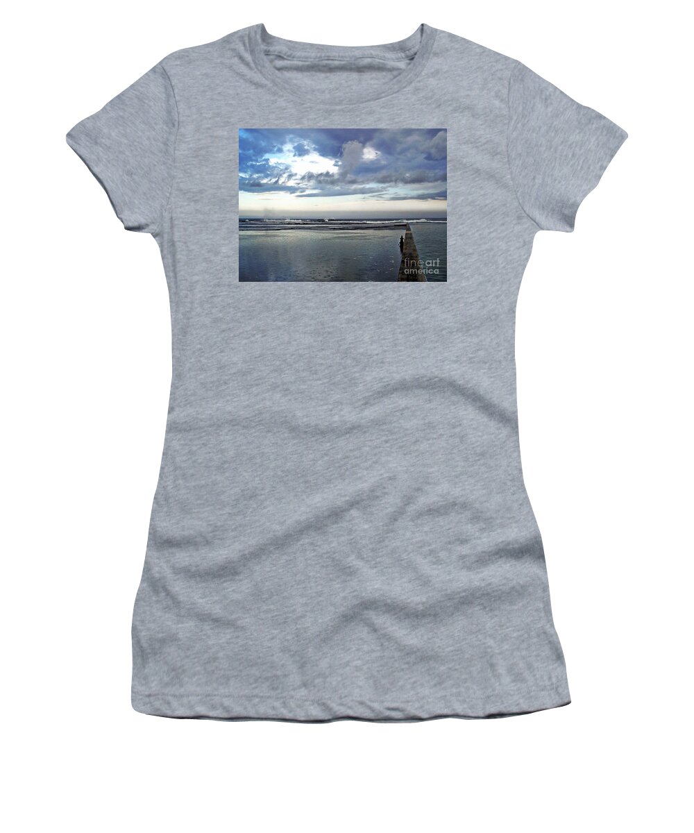 Photography Women's T-Shirt featuring the photograph Passing of the Storm by Kaye Menner