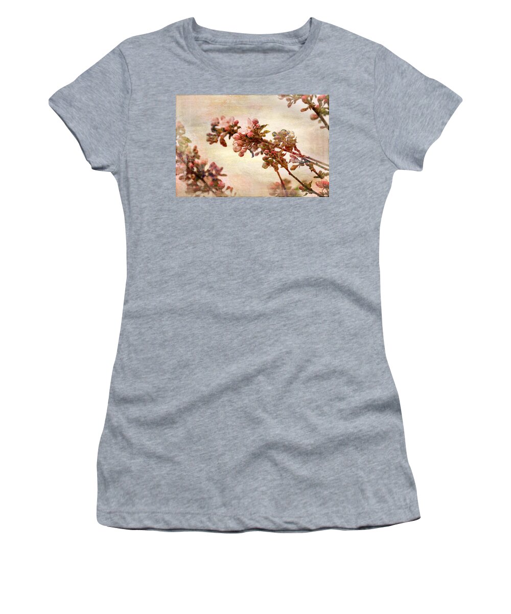 Blossoms Women's T-Shirt featuring the photograph Pastel Blossoms in Spring by Peggy Collins