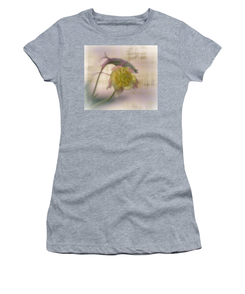 Macro Women's T-Shirt featuring the photograph Pastel Petals by Barbara S Nickerson