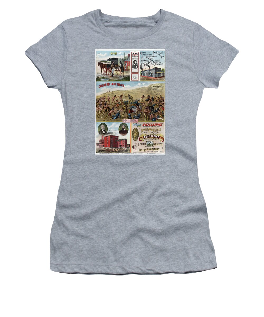 1886 Women's T-Shirt featuring the drawing Patent Medicine, 1886 by Granger