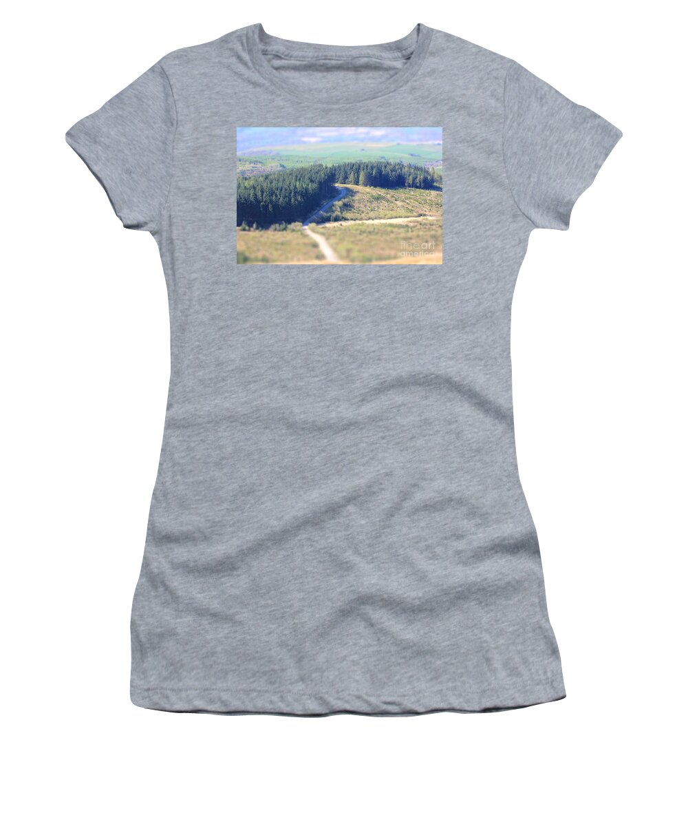 Trees Women's T-Shirt featuring the photograph Path Through The Trees by Vicki Spindler