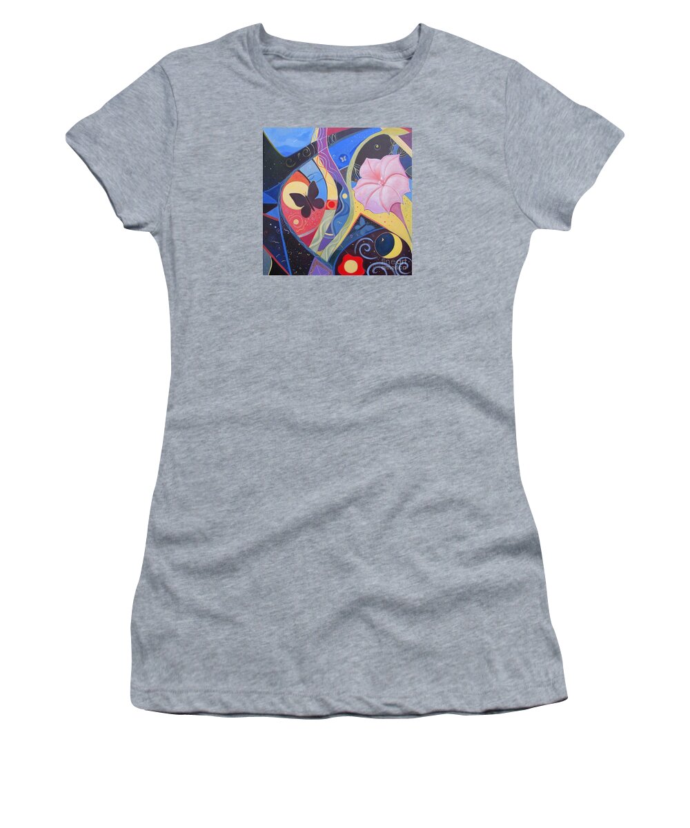 Peace Women's T-Shirt featuring the painting Peace And Flow by Helena Tiainen