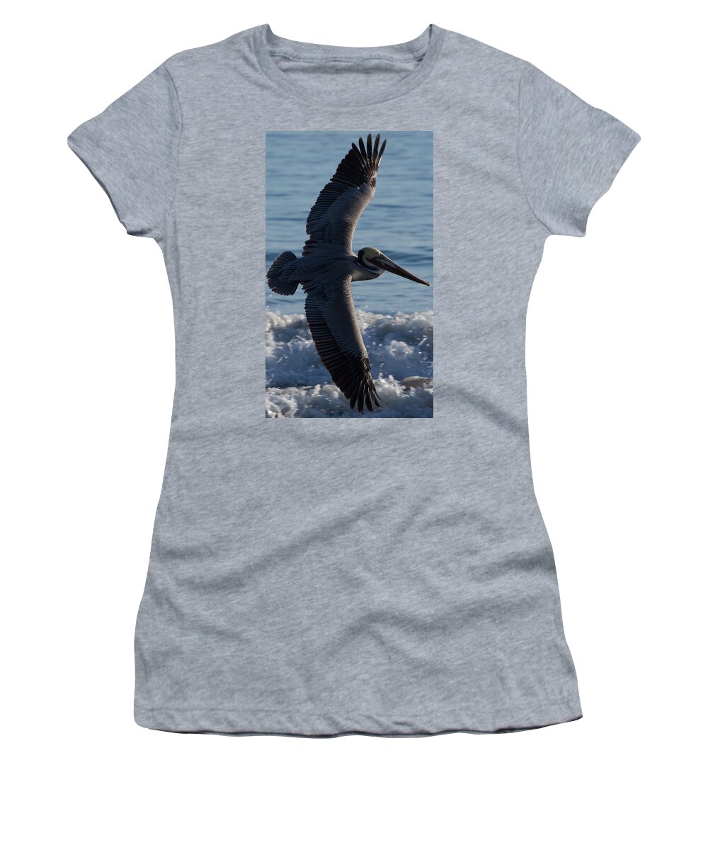 Pelican Women's T-Shirt featuring the photograph Pelican Flight by John Daly
