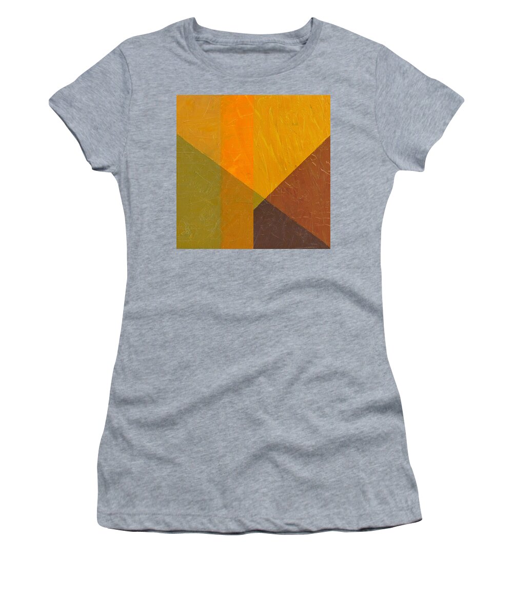 Abstract Women's T-Shirt featuring the painting Perspective in Color Collage 5 by Michelle Calkins