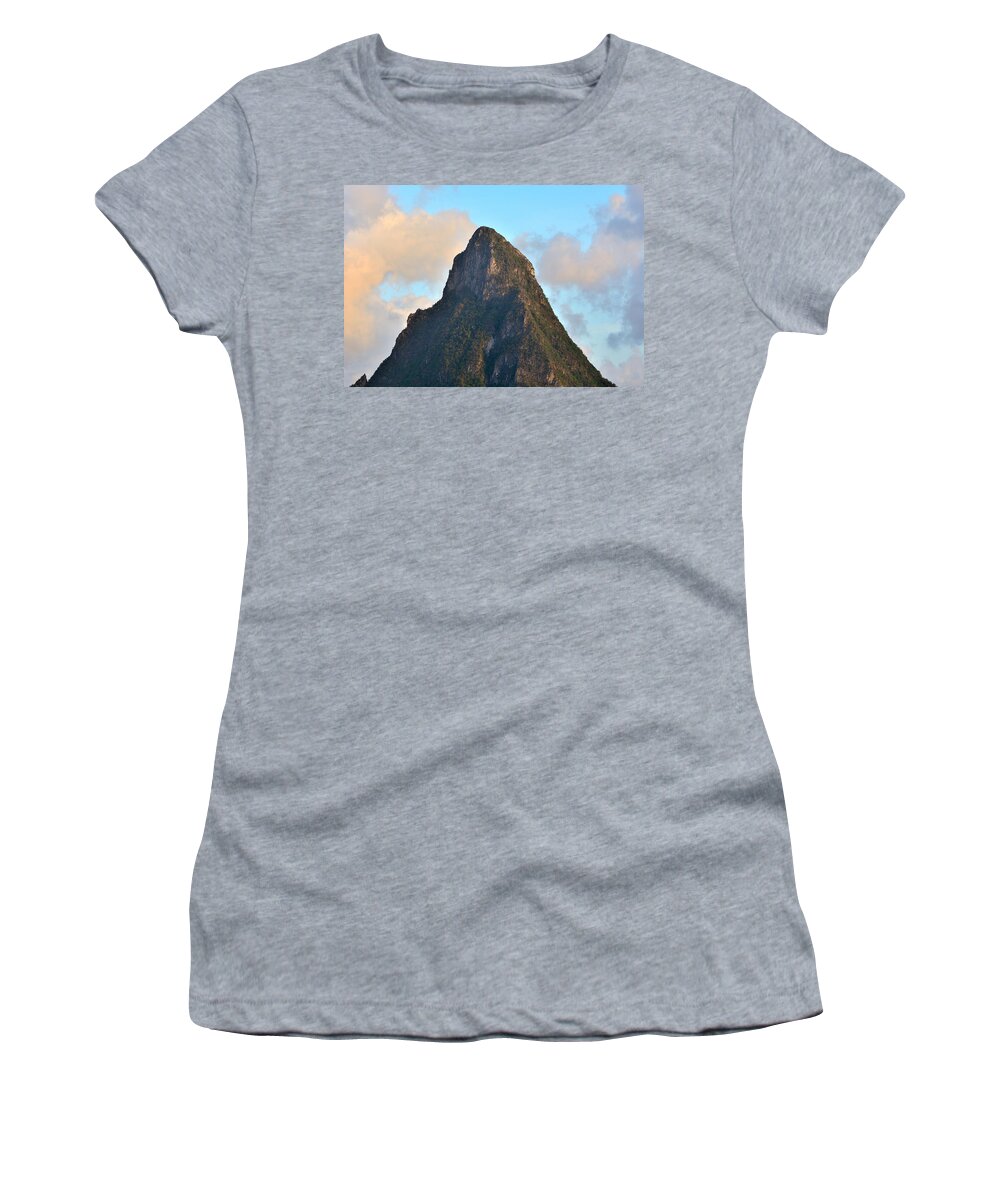 saint Lucia Women's T-Shirt featuring the photograph Petit Piton - Saint Lucia by Brendan Reals