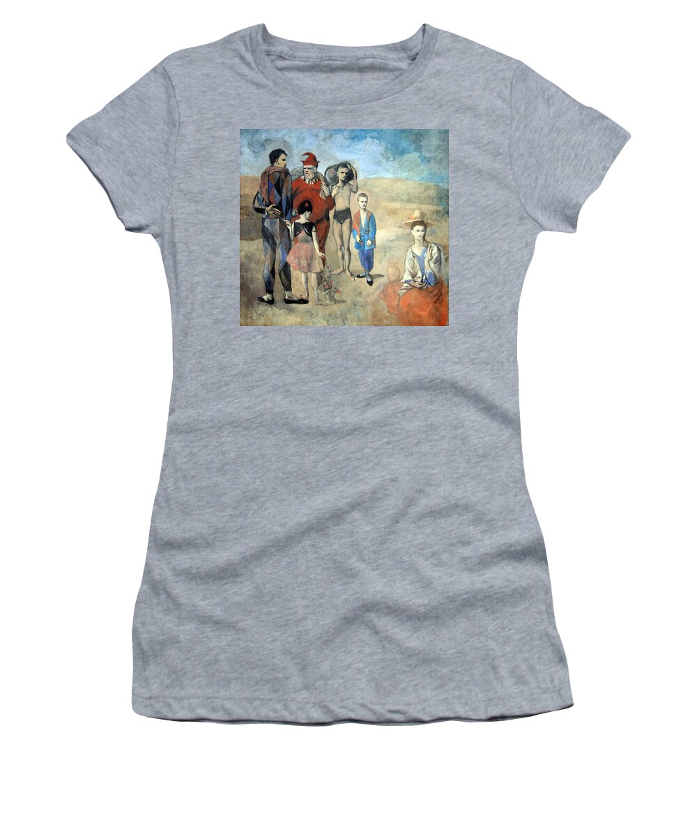 Family Of Saltimbanques Women's T-Shirt featuring the photograph Picasso's Family Of Saltimbanques by Cora Wandel
