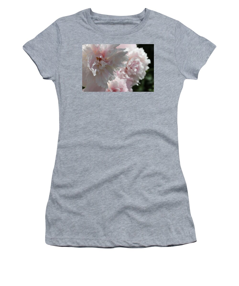 Peony Women's T-Shirt featuring the photograph Pink Confection by Ruth Kamenev