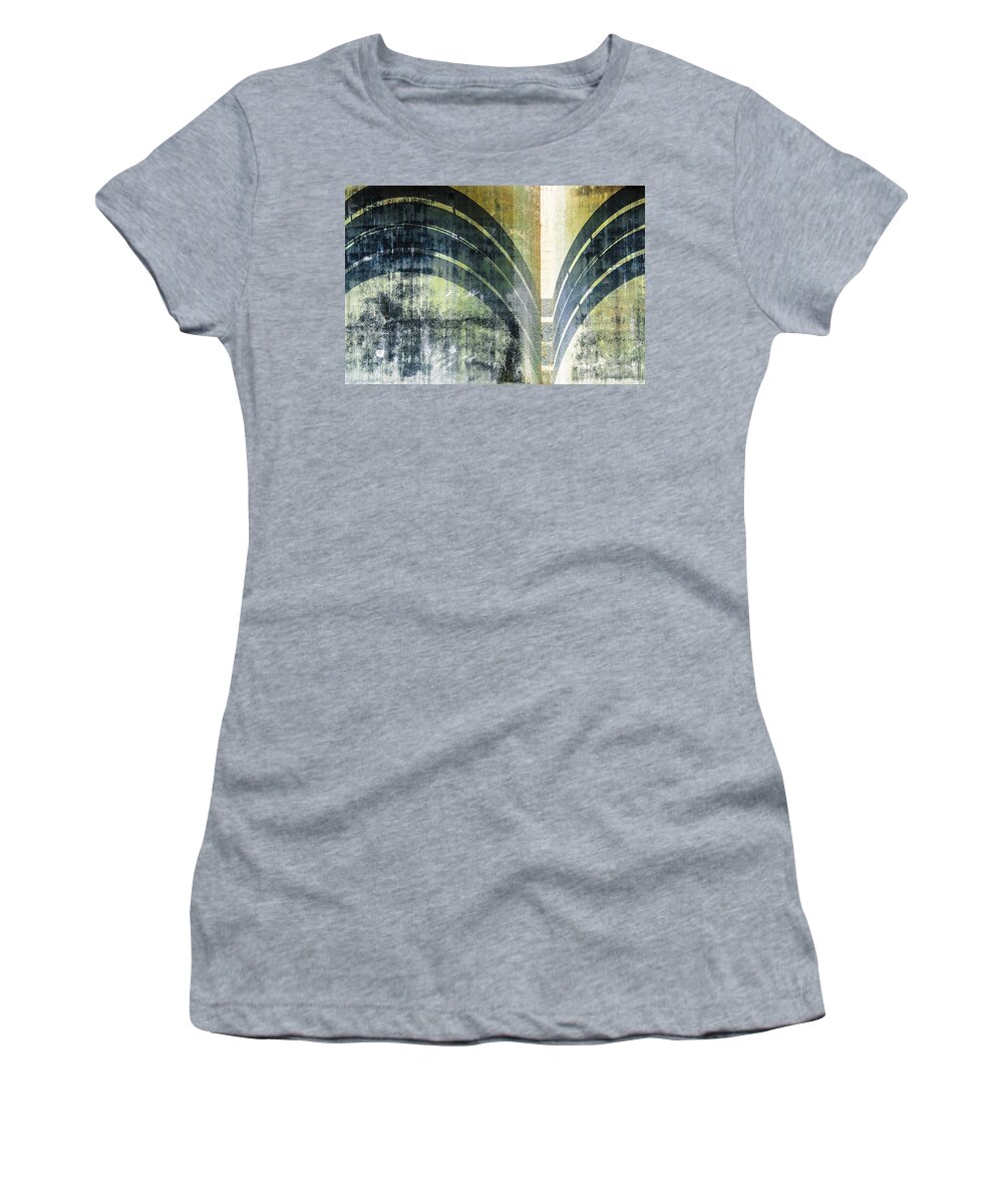Cement Wall Women's T-Shirt featuring the photograph Piped Abstract by Carolyn Marshall