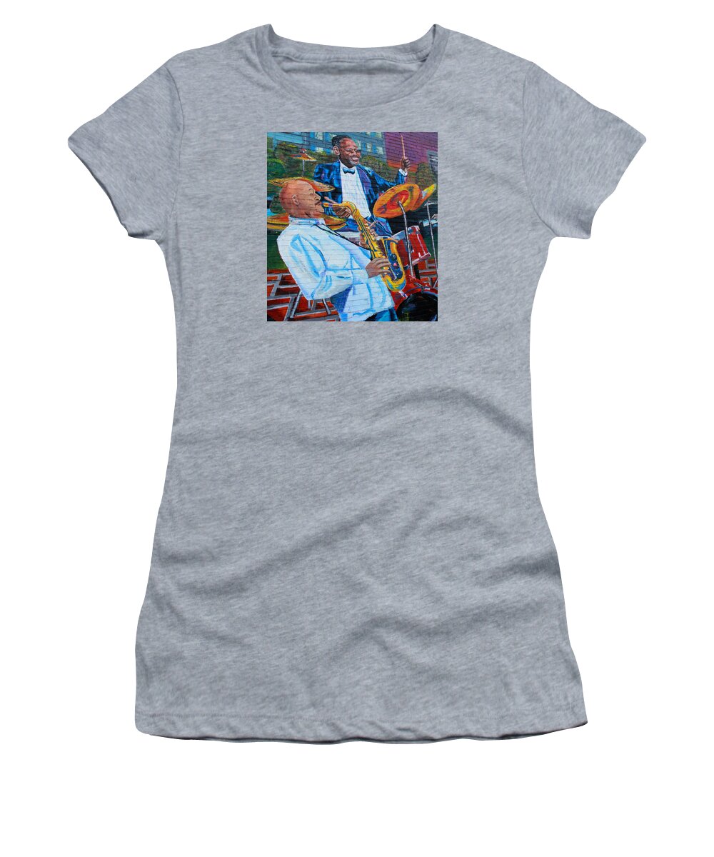 Street Art Women's T-Shirt featuring the photograph Play It Again by Fiona Kennard