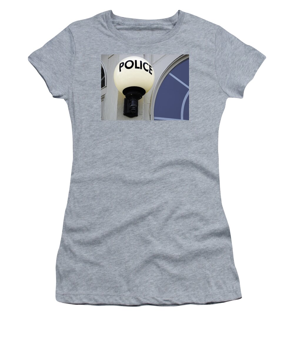 Law Women's T-Shirt featuring the photograph Police Station by Phil Cardamone