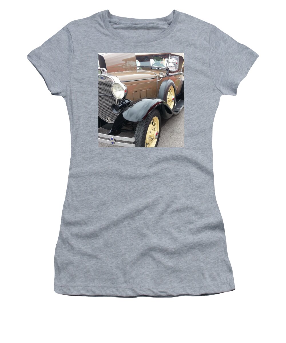 Antique Car Women's T-Shirt featuring the photograph Polished by Caryl J Bohn