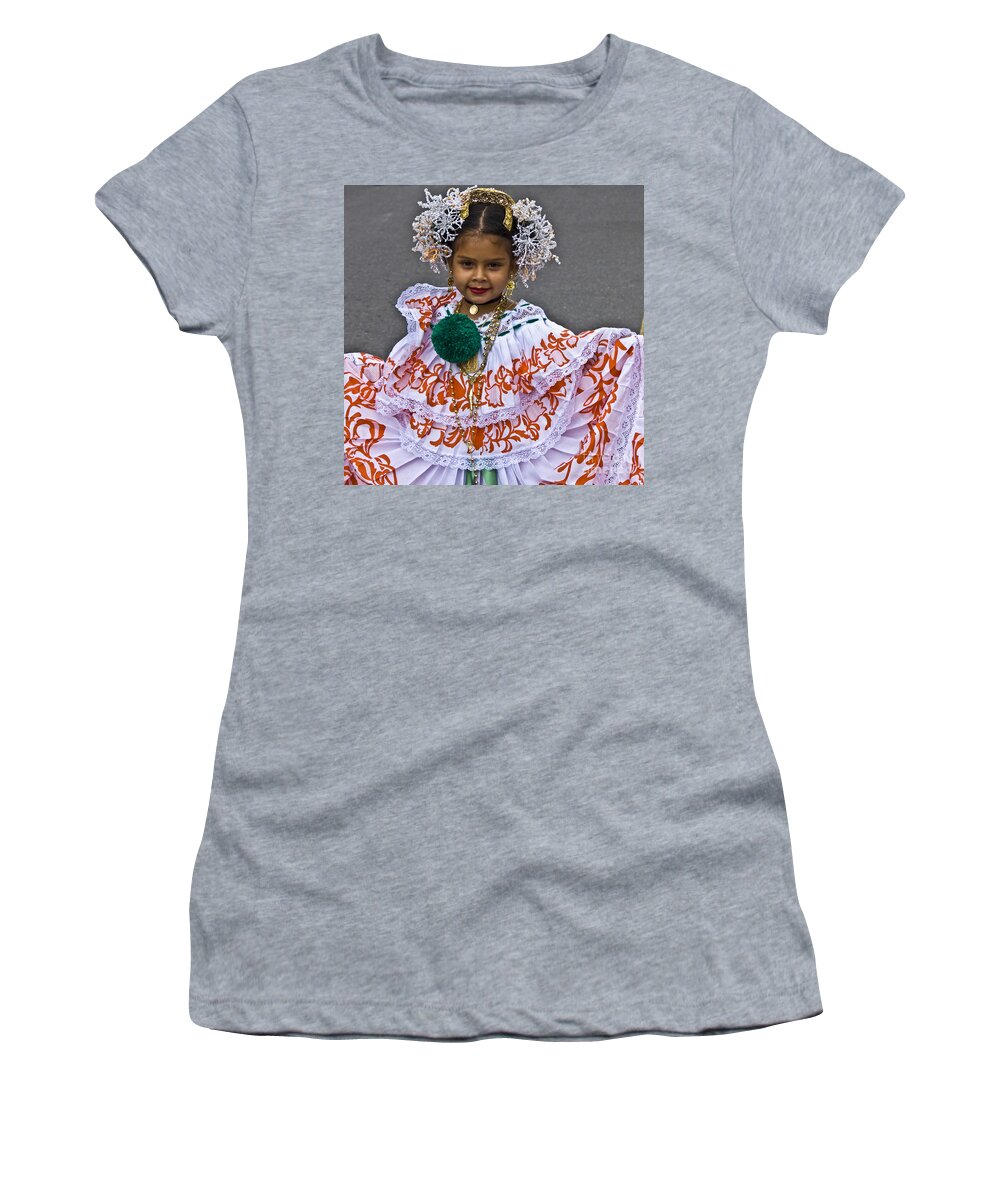 People Women's T-Shirt featuring the photograph Pollera Costume by Heiko Koehrer-Wagner