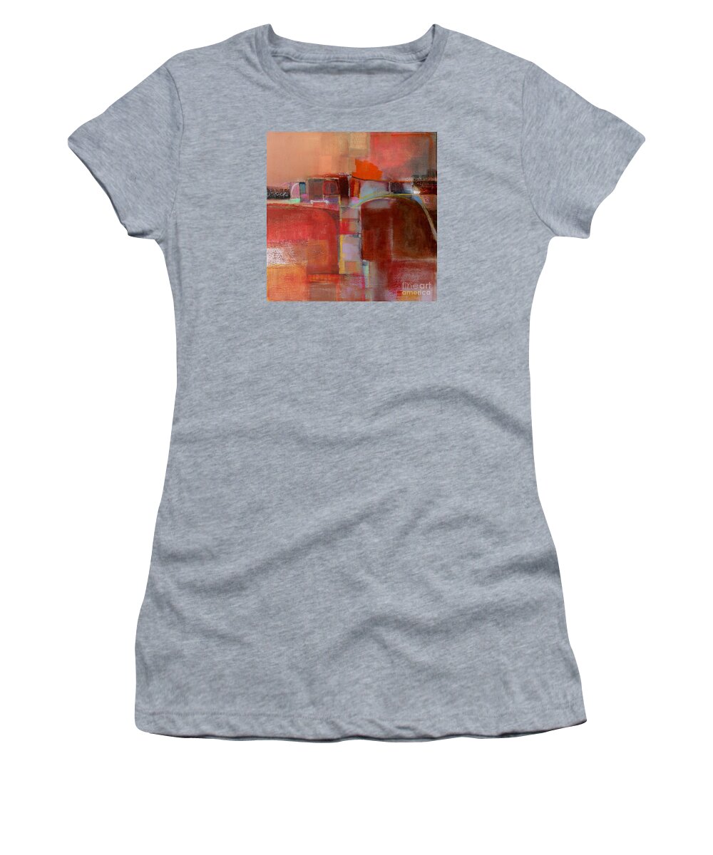 Abstract Women's T-Shirt featuring the painting Pont des Arts by Michelle Abrams